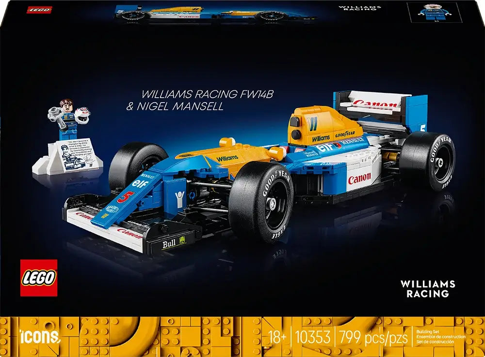 ハルト1/24 ウィリアムズ FW14B カナダGP キャメル Nマンセル Lego Icons - Williams Racing FW14B and Nigel Mansell – Chat Perché