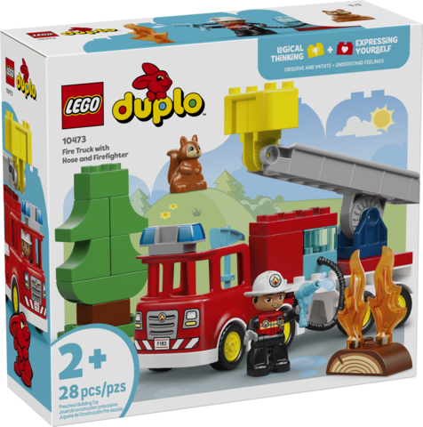 DUPLO® Ma ville Le camion de pompiers avec un boyau et un pompier (10473)