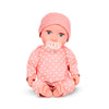LullaBaby - Poupée bébé 35.5 cm - Pyjama rose à imprimé cœurs