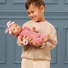 LullaBaby - Poupée bébé 35.5 cm - Tenue une-pièce rose