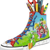 puzzle 3D Super Mario espadrille, sneaker amusante et colorée utilisée comme pot à crayons.