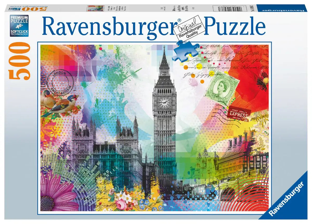 Ravensburger-Carte postale de Londres Casse-tête de 500 pièces
