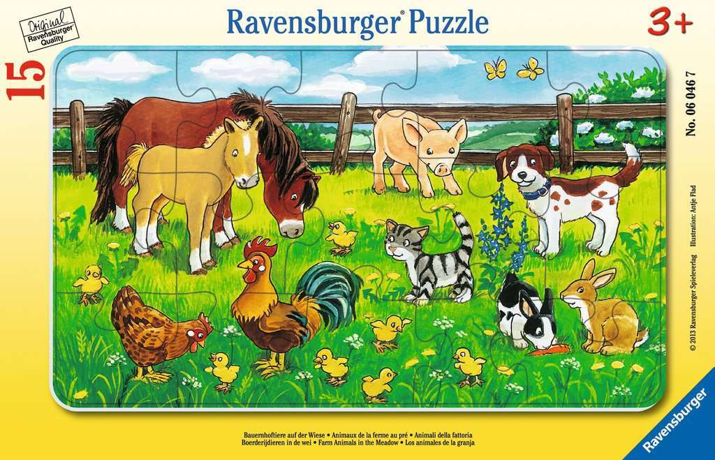 15 pcs horse and animals puzzle