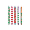 Coffret de stylos gel à toucher doux — Chiens de Noël joyeux