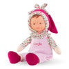 doudou Corolle Miss Chic rose grenadine - poupée douceur 25 cm vêtue d'un ensemble floral et d'une capuche.