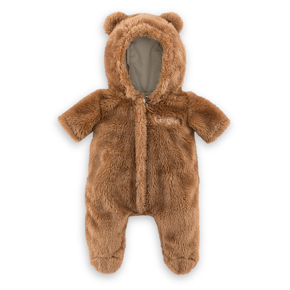 vêtements pilote ours brun 30 cm pour poupées avec capuche et texture douce