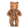 Vêtements pilote ours brun 30 cm pour poupon, en peluche douce, idéal pour l'hiver.
