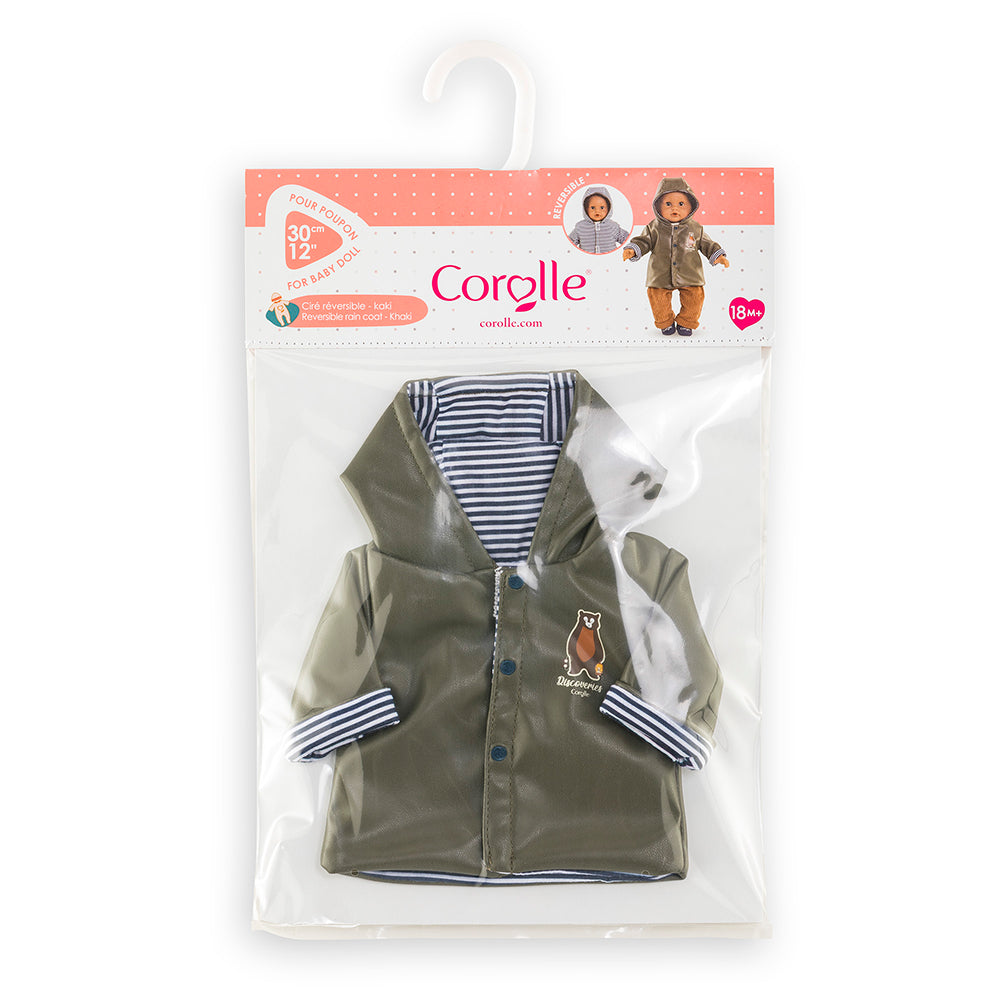Imperméable réversible pour poupon 30 cm Petit Explorateur dans son emballage Corolle.