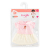 vêtements poupon 30 cm petit explorateur - ensemble T-Shirt rose et jupe blanche pour poupon Corolle