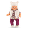 ensemble hiver petit explorateur 30 cm pour poupée Corolle avec gilet et bonnet en fausse fourrure.