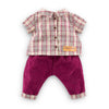 Vêtements petits explorateurs 30 cm - Chemise à carreaux et pantalon pour poupons Corolle.