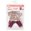 vêtements petits explorateurs 30 cm - ensemble chemise à carreaux et pantalon pour poupées Corolle.