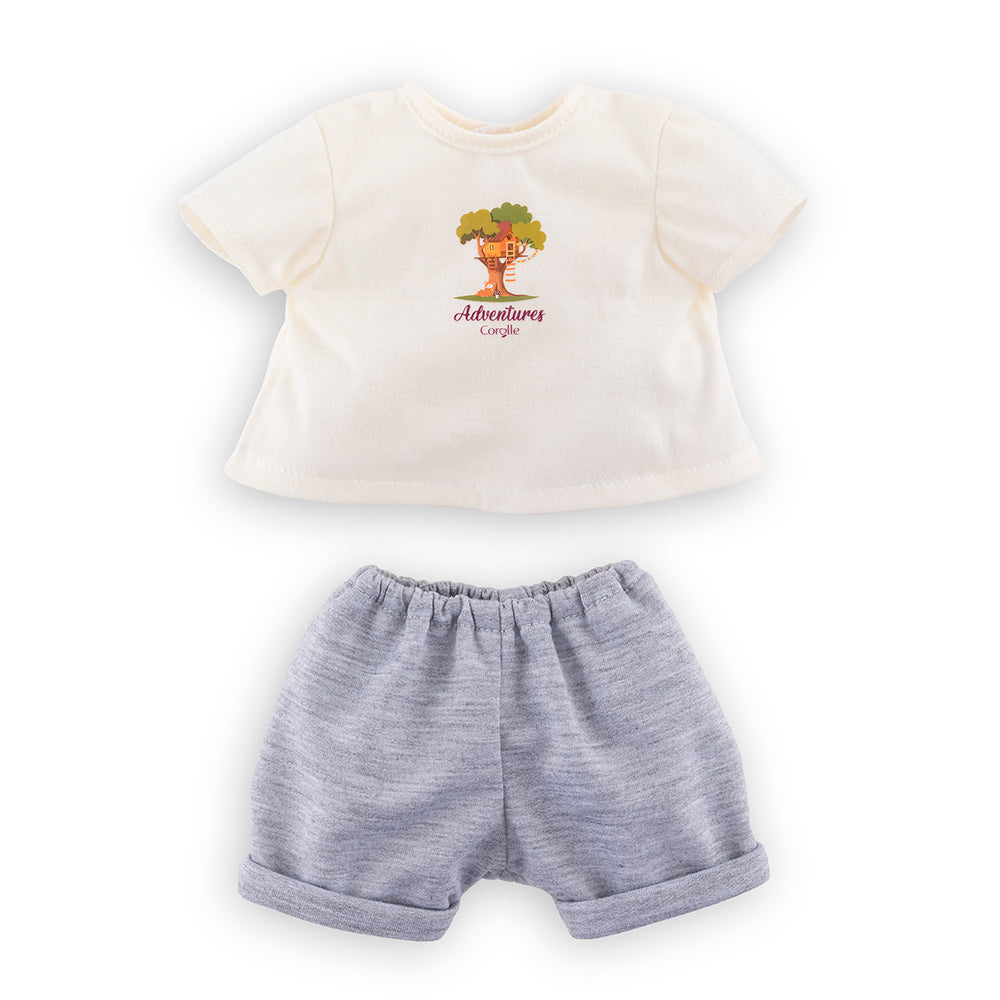 ensemble t-shirt short poupon Corolle - tenue pour poupon de 36 cm avec t-shirt et short