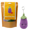 KIT DIY PORTE-CLÉS CROCHET – AUBERGINE