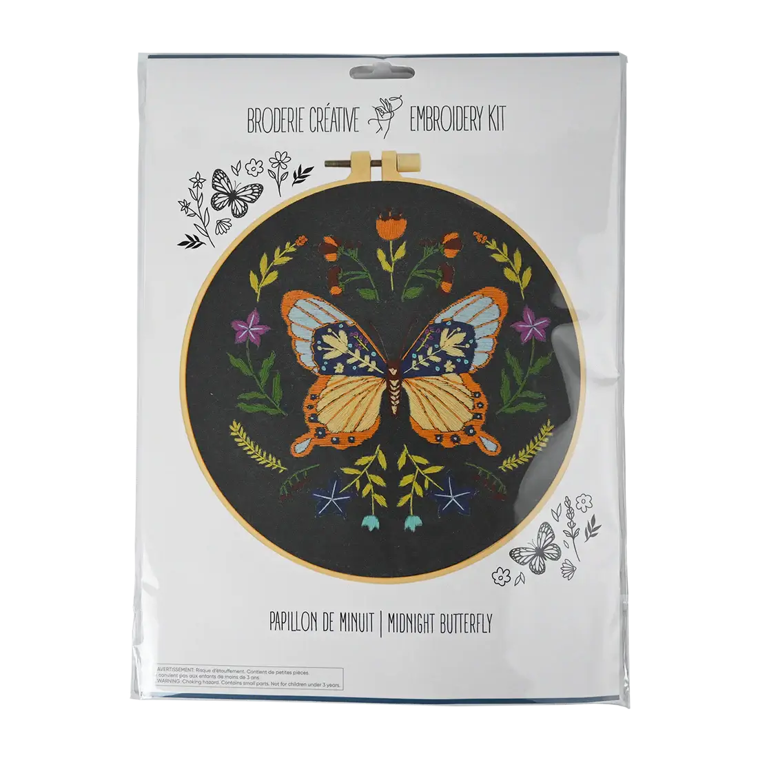 KIT DE BRODERIE – PAPILLON MINUIT