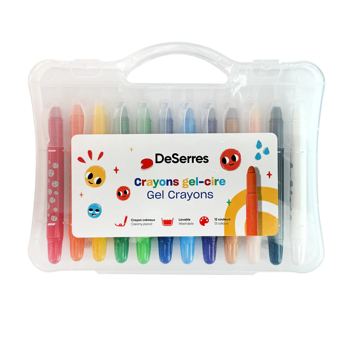 SET OF 12 CHILDREN'S GEL-WAX PENCILS