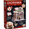 Mini librairie DIY Buki en modèle 3D, assemblez une charmante librairie avec éclairage.