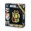 kit créatif Maneki-neko néon de Buki avec cadre inclus et design lumineux.