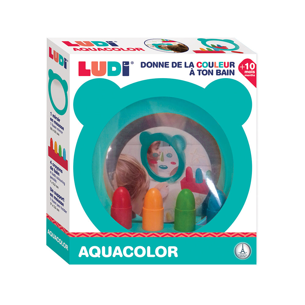 LUDI - Aquacolor crayons et miroir de bain