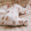 Petit Lem - Dormeuse blanc cassé à imprimé feuillage d'automne