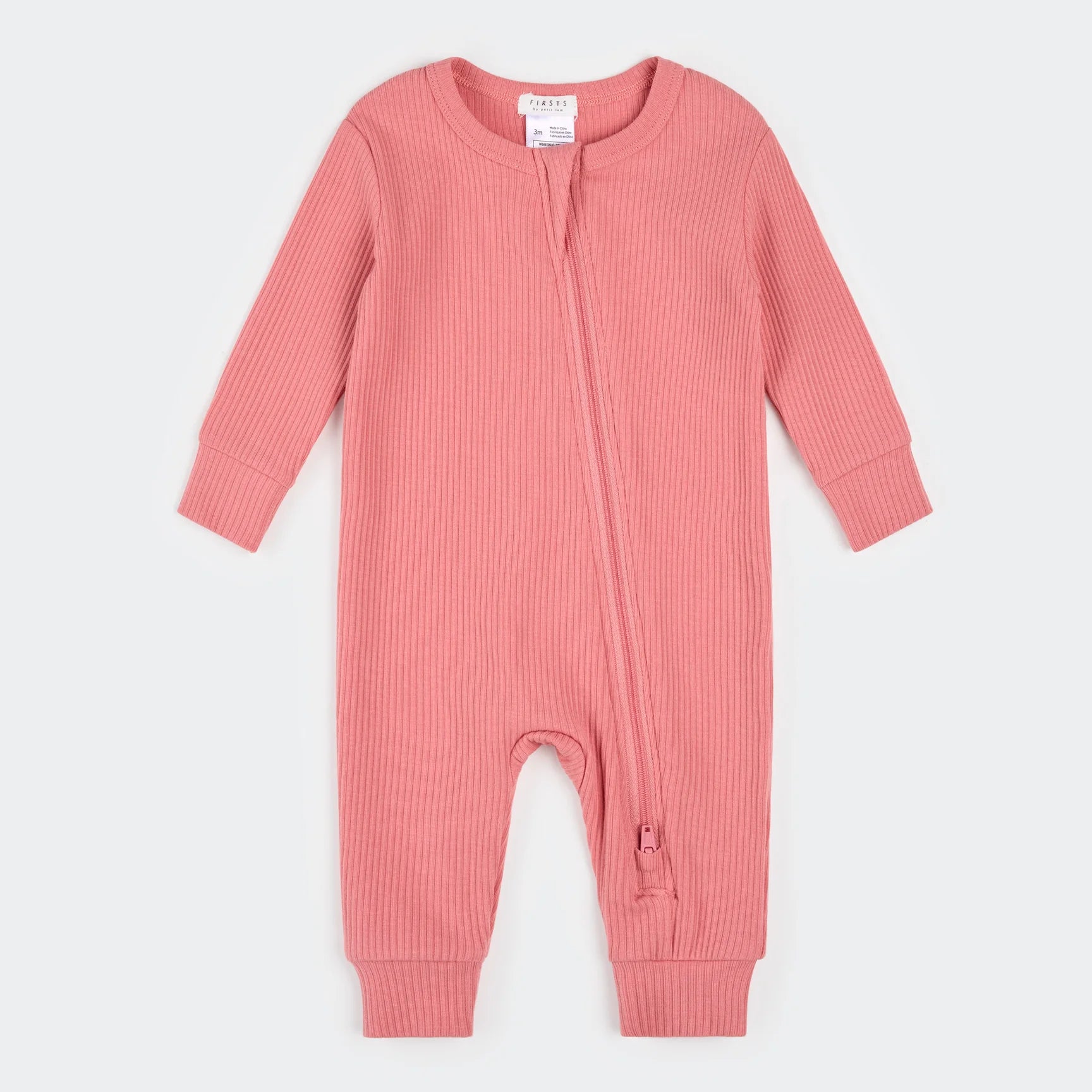 dormeuse modal côtelé rose framboise pour bébé, confortable et douce en modal et coton biologique.