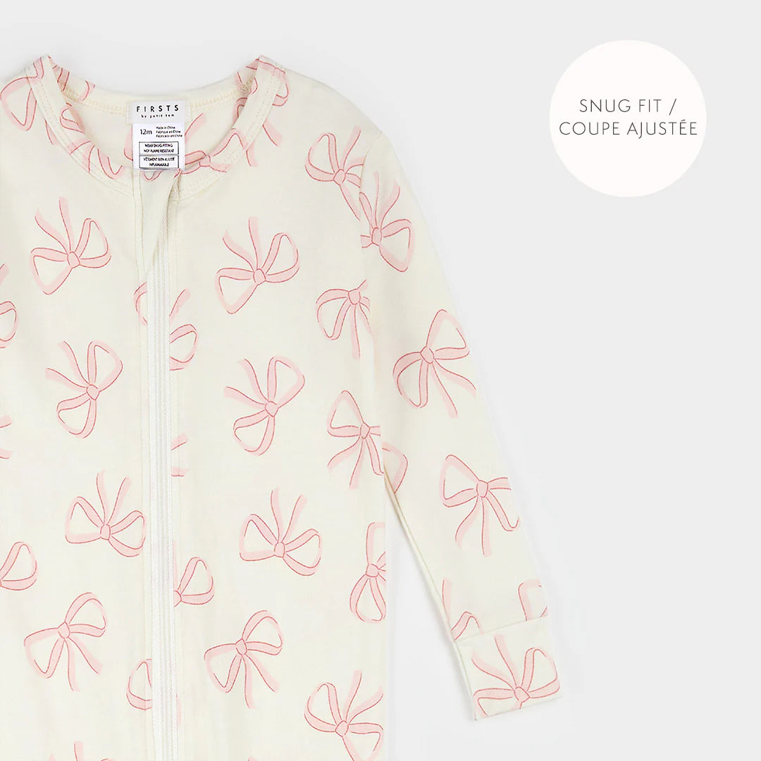 Dormeuse convertible ivoire à imprimé nœuds