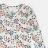 Ensemble pyjama crème à imprimé fleurs printanières pour bébé