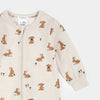 Organic cotton sleepsuit with bunny feet print – Baby 24 months