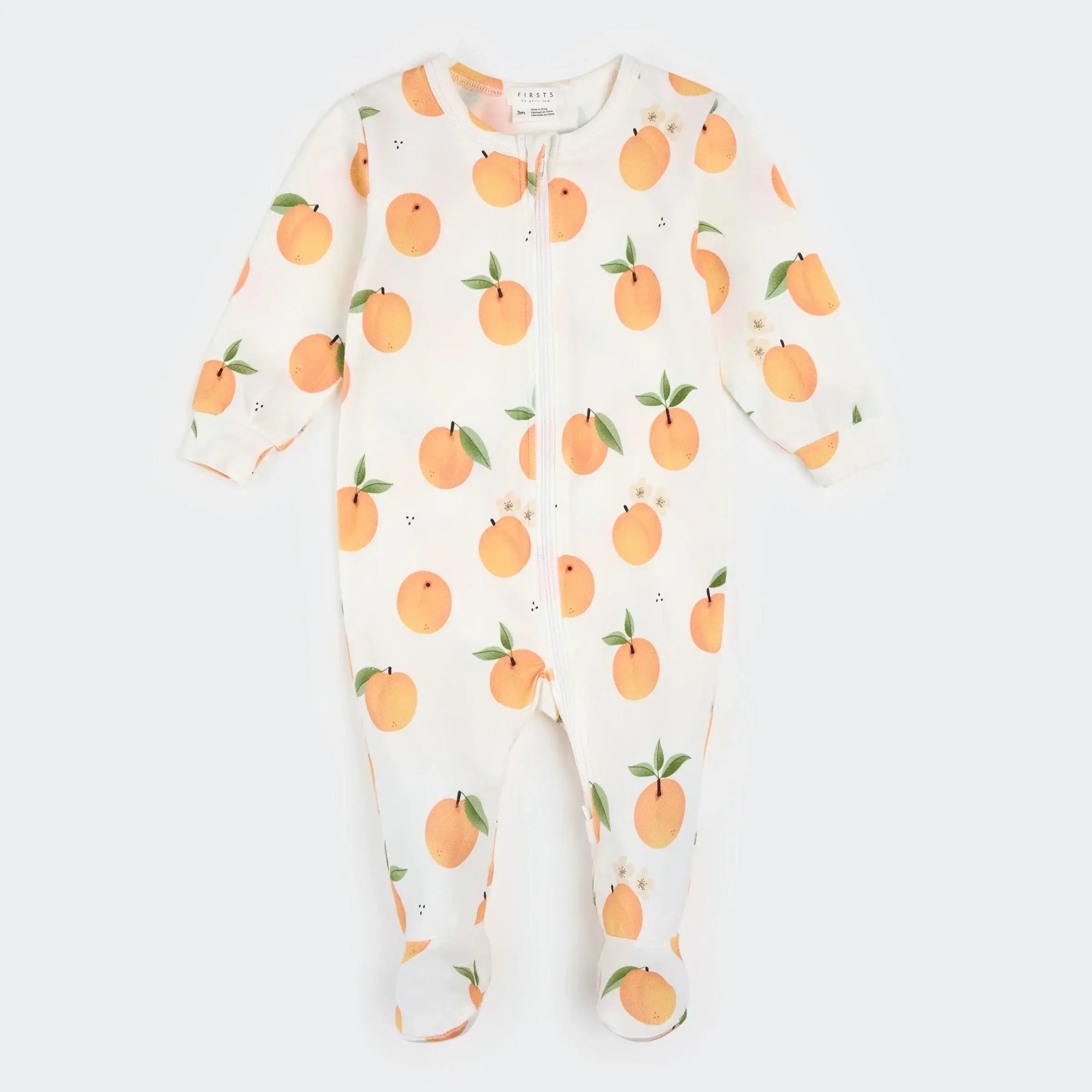 Dormeuse blanc cassé à imprimé pêches