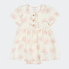 Petit Lem - Ivory Bodysuit Dress with Bow Print