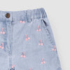 Miles the Label - Chambray shorts with cherry embroidery, 6 months