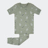 petit Lem-Ensemble pyjama manches courtes vert olive à imprimé soccer 2 ans