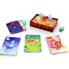 Cartes colorées et boîte de jeu de société pour 2 joueurs, L'île des Mookies, avec Mookies et accessoires