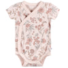 cache-couches bébé rose à manches courtes avec motifs floraux