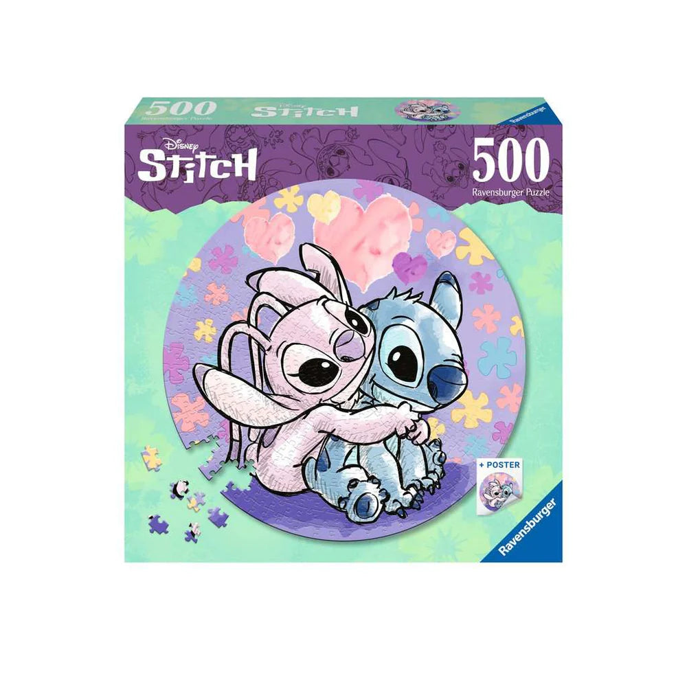Ravensburger-Disney Stitch 500Pc Round Puzzle