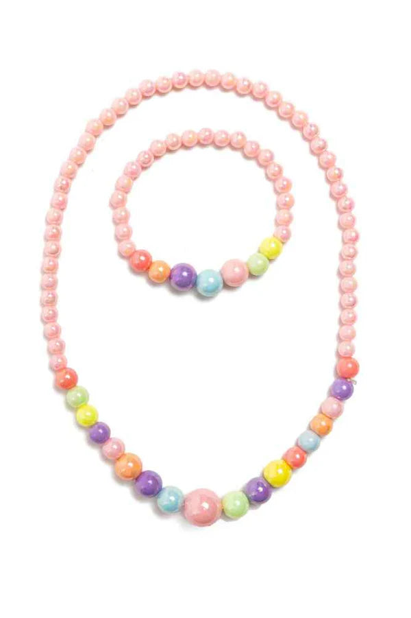 pastel necklace and bracelet