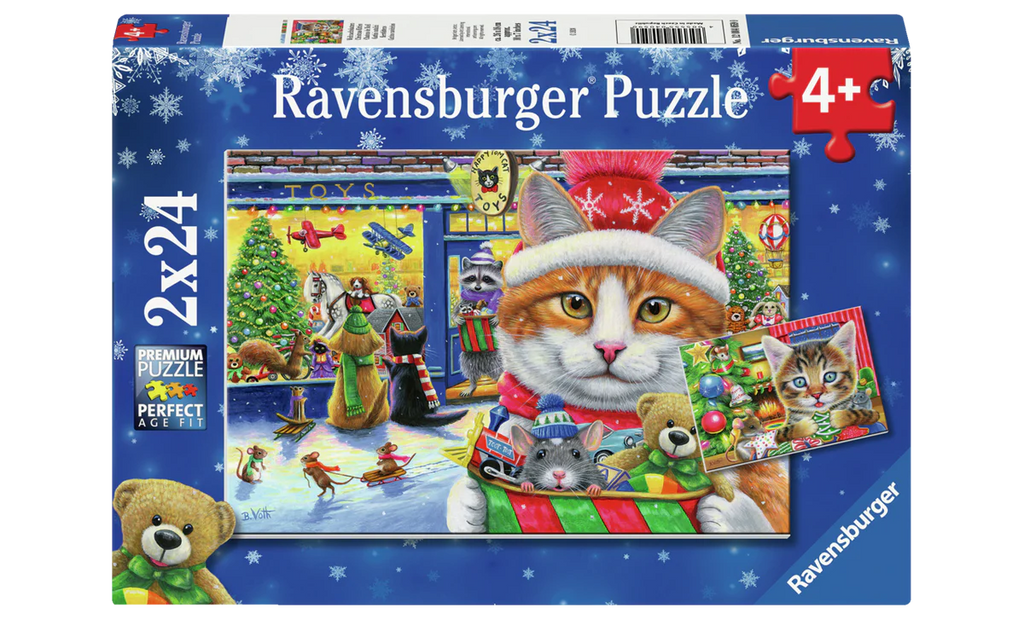 2x24 Puzzle - Christmas Kitten