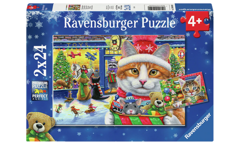 2x24 Puzzle - Christmas Kitten