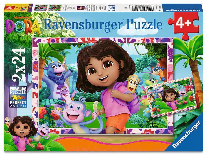 Ravensburger- Casse tete Dora l'exploratrice 2 X 24 pièces