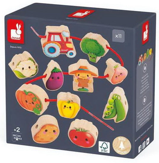 Janod-FERME: BILLES EN LÉGUMES À ENFILER