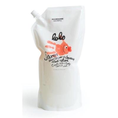 Lolo et Moi - Delicate Body and Hair Soap with Olive Oil, Eco-refill 1.5L