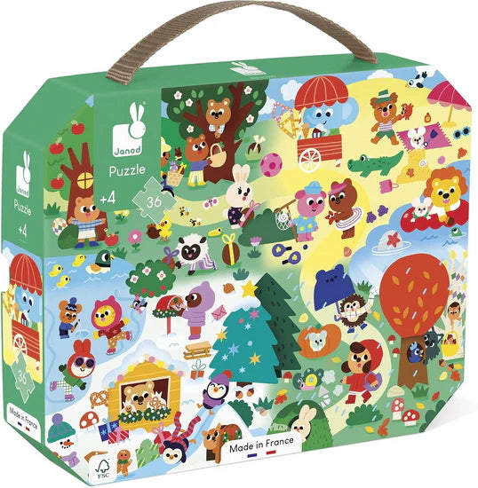 Janod - casse tête 36mcx - Les quatres saisons
