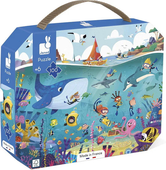 Janod - 100-piece jigsaw puzzle - Underwater