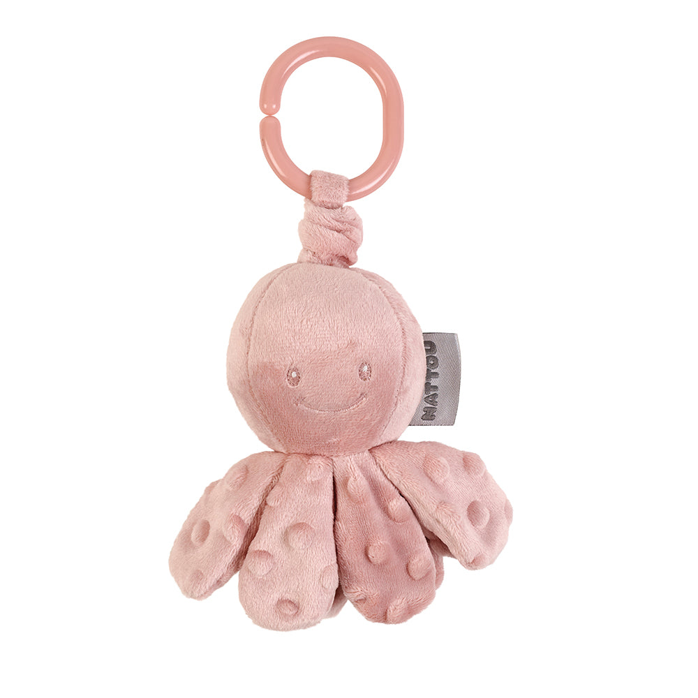 Nattou - Vibrating octopus plush - old pink 