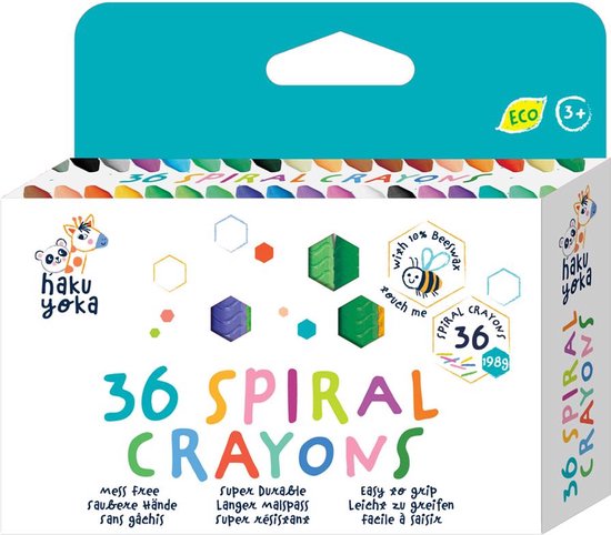 36 crayons spirales