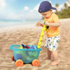 B.Summer - Chariot de plage "Wavy-Wagon" Bleu clair et accessoires