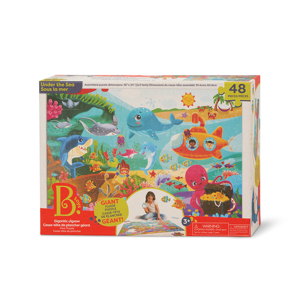 B.Toys - Casse-tête de plancher géant 48 pièces - Sous la mer