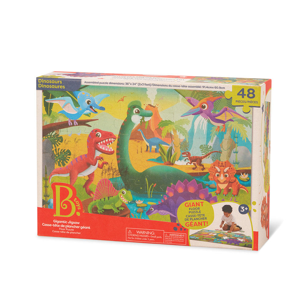 B.Toys- Casse-tête de plancher géant 48 pièces - Dinosaures