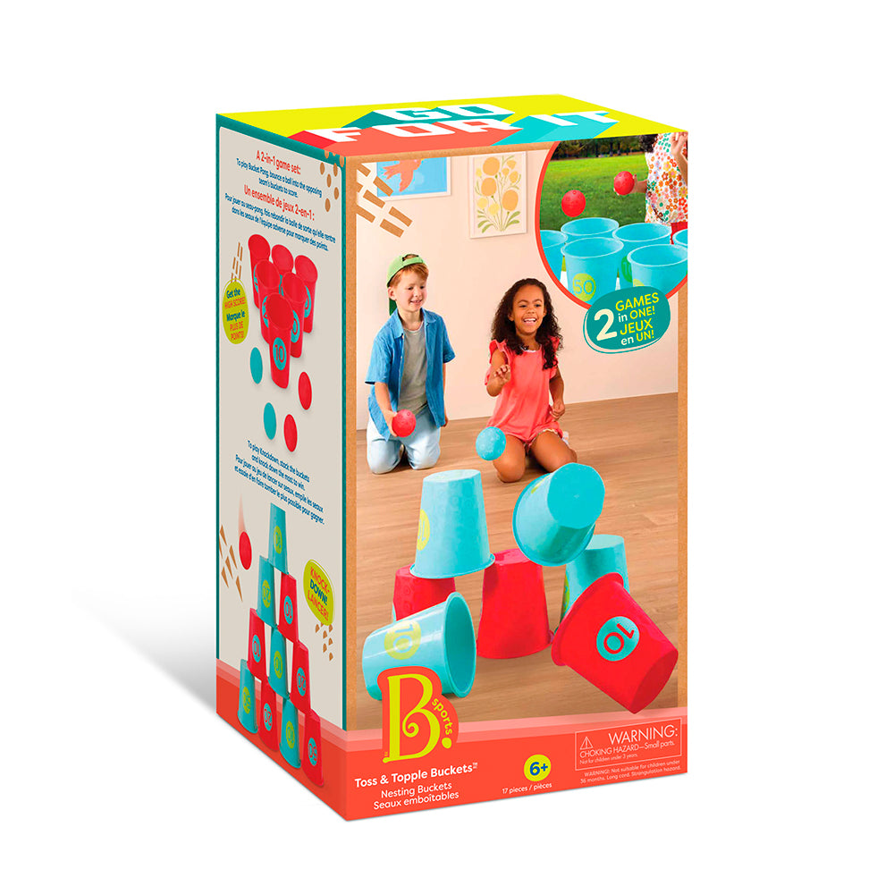 B.Sports - Seaux emboitables - Jeu de lancer seaux emboitables pour des jeux d'adresse actifs.