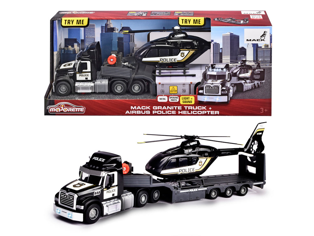 Majorette - Mack Truck and Police Helicopter